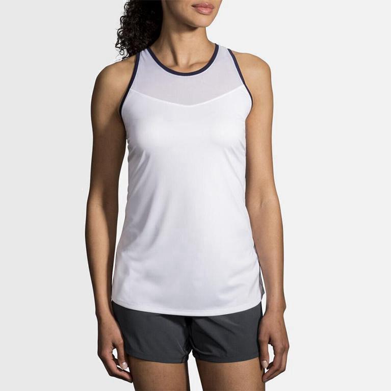 Brooks Stealth - Camiseta Sin Mangas Mujer - Blancas (MKXF-24983)